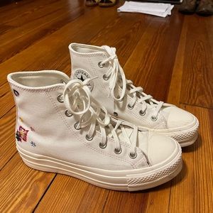 Crocheted Platform Converse